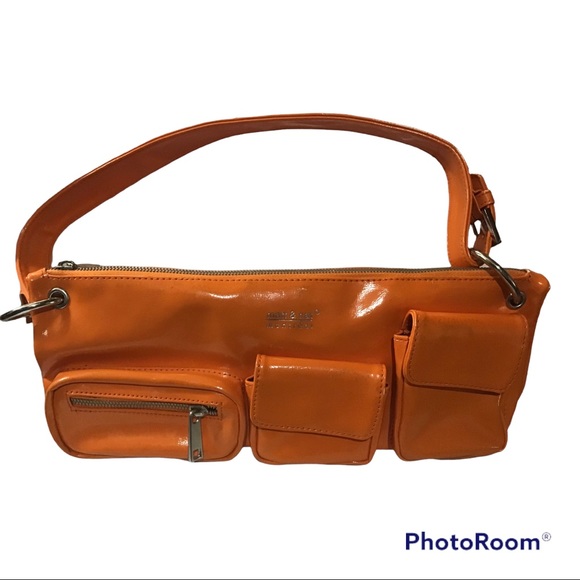 Matt & Nat Handbags - MATT&NAT orange vegan leather bag